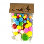 CRAFT POMPOMS 50PCE