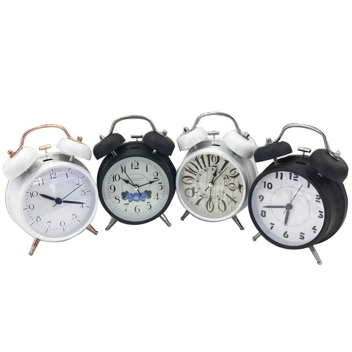 1pc CLOCK - ALARM CLOCK 10CM - 4 Ass Designs with colors