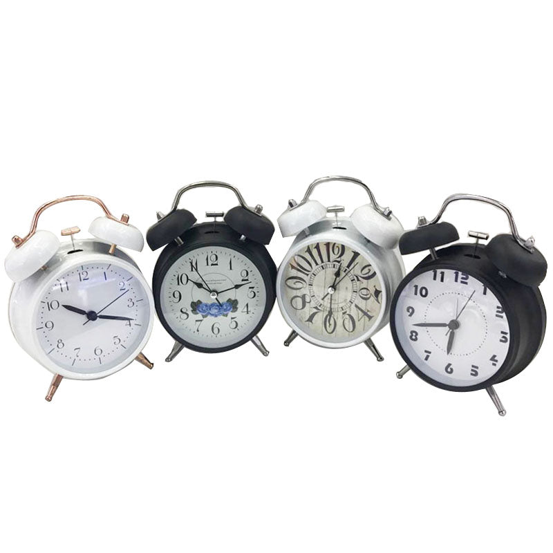 1pc CLOCK - ALARM CLOCK 10CM - 4 Ass Designs with colors