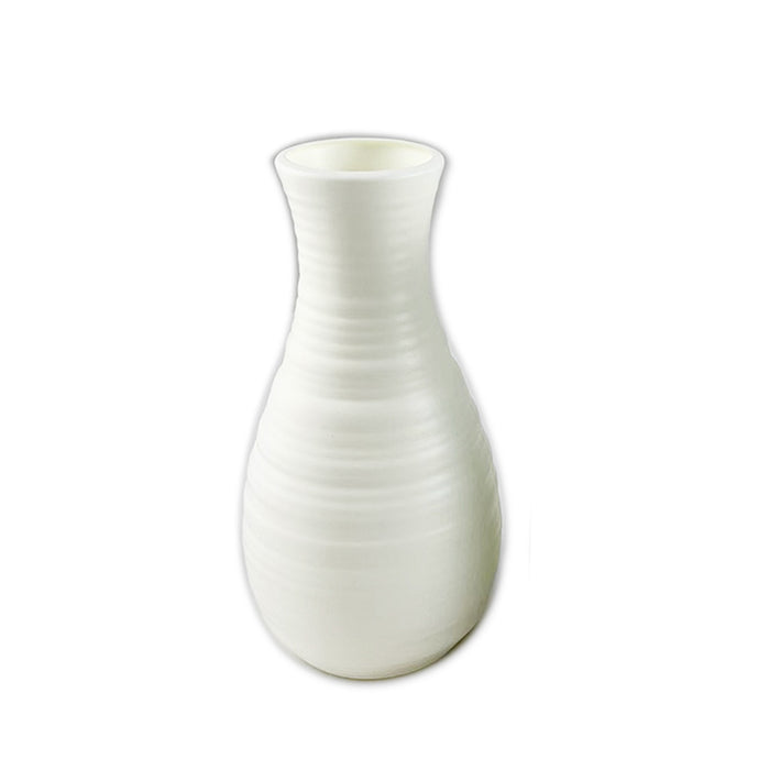PLASTIC VASE 10.5X20.5CM white