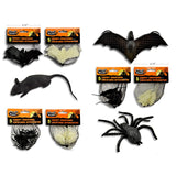 1pc HWEEN CREEPY CREATURES 6PK 6 ASST BLACK + GID