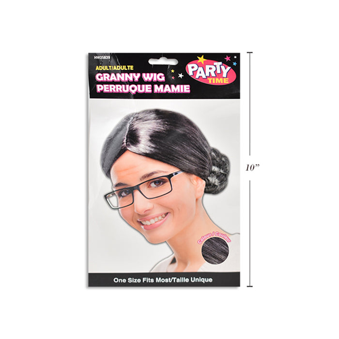 PARTY WIG GRANNY SILVER HAIR