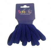 SCHOOL BLUE HAIR BANDS 10PCE