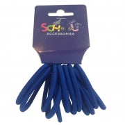 SCHOOL BLUE HAIR BANDS 12PCE