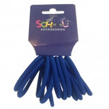 SCHOOL BLUE HAIR BANDS 12PCE