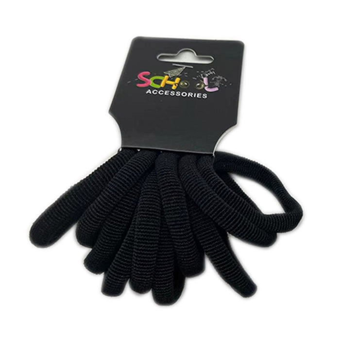 1pack SCHOOL BLACK HAIR BANDS 10PCE