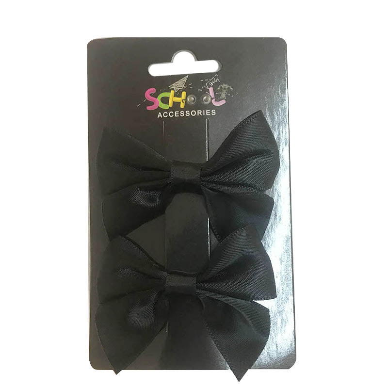 1pack SCHOOL BLACK HAIR BOW CLIP 2pcs