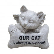 RESIN ANGEL CAT 12.5X9.5X12.8CM