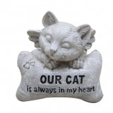 RESIN ANGEL CAT 12.5X9.5X12.8CM