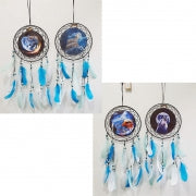 1pc DREAM CATCHER 25X60CM WOLF 4ASST