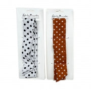 1pc HAIR HEADBAND 2 ASSORTED COLORS W/DOTS