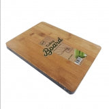 BAMBOO CUTTING BOARD W/GRAY EDGE 39X28X1.4CM
