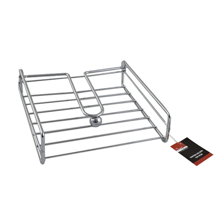 CHROME WIRE NAPKIN HOLDER 19X19X5CM