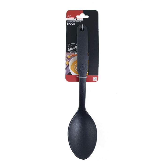 BLACK NYLON SPOON 6.8X30CM
