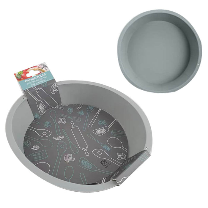 BAKING - SILICONE PAN RND 24X5.5CMH