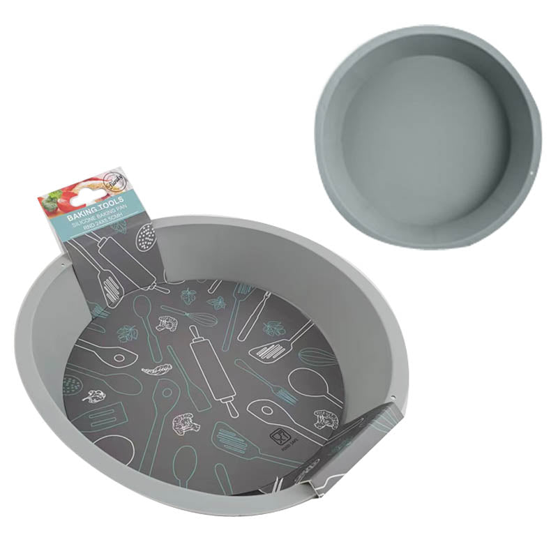 BAKING - SILICONE PAN RND 24X5.5CMH