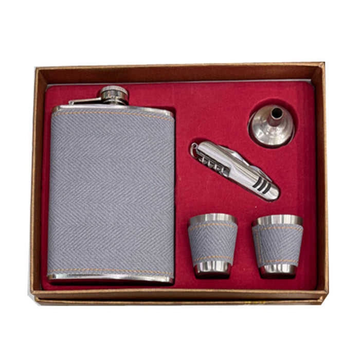 1pack MEN'S FLASK GIFT SET + KNIFE+2CUPS+FUNNEL