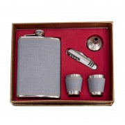 MEN'S FLASK GIFT SET + KNIFE+2CUPS+FUNNEL