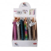 1pc PDQ - DIAMANTE PEN ASST COLS