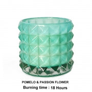 GLASS CANDLE D7.5 x H6.8cm POMELO & PASSION FLOWER 110g