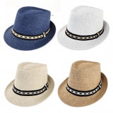 1pc Bowler Hat 58cm W/Band 4 Assorted Colors