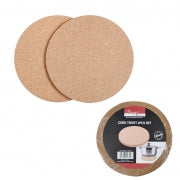 1pack CORK TRIVET 2PCS SET 18CMX5MM