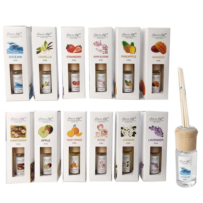 1pc Scented Reed Diffuser 30ml 12 Assorted Designs