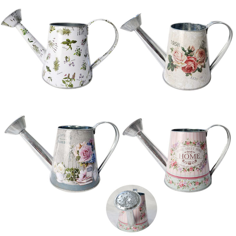 1pc Metal Watering Can 28X13X13.5cm 4 Assorted Designs