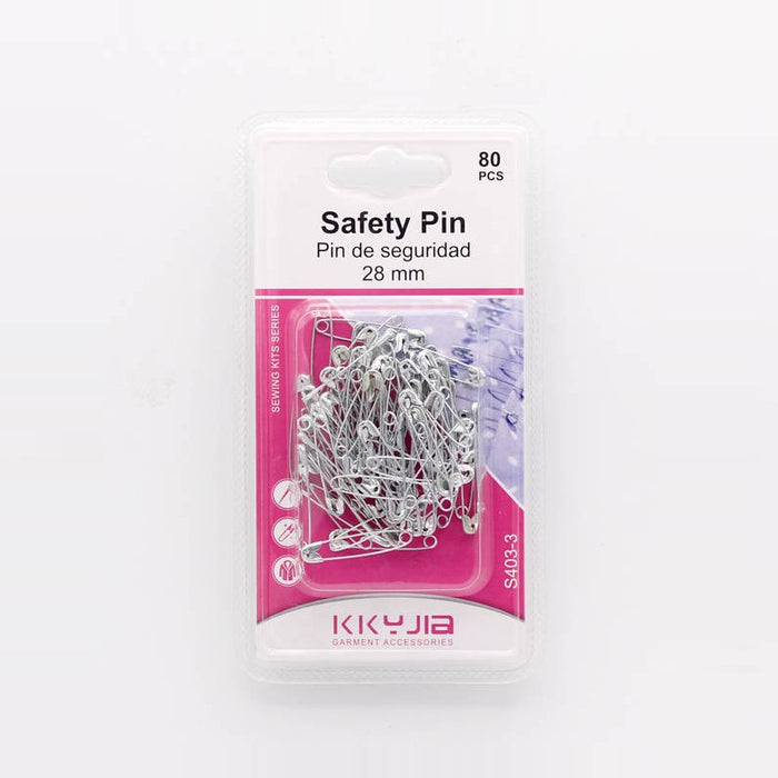 Pins & Clips - Safety Pins 80pk silver