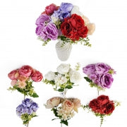 Flower Bunch - Peony & Baby's Breath 6Asst