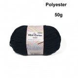 Knitting Yarn Milk Cotton 50g 4ply Black