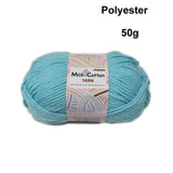Knitting Yarn Milk Cotton 50g 4ply Aqua Blue