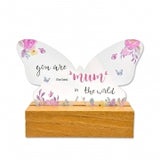 Acrylic Plaque w/base Butterfly 12x8cm