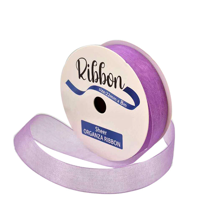 1pc Ribbon Organza 22mmx8m Lavender