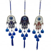 1pc Windchime Blue Bell Hand 41cm Assorted designs