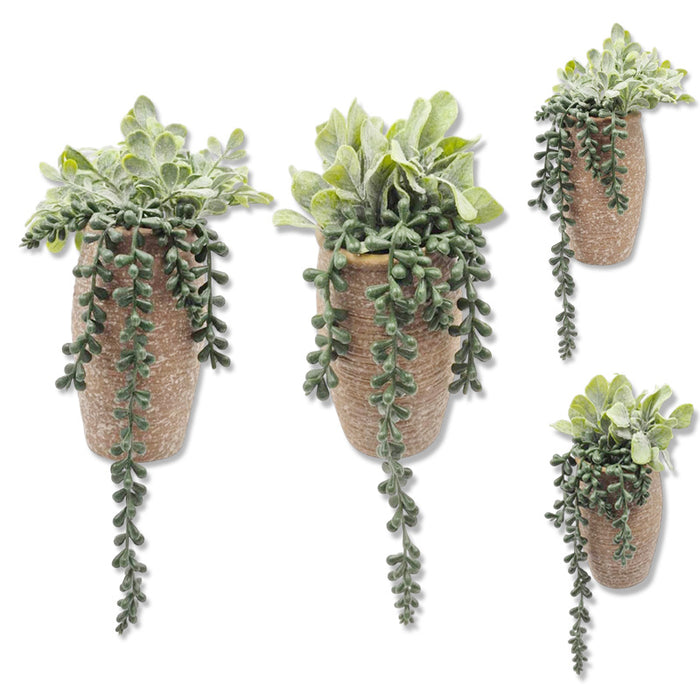 1Pc Artificial Plant in Pot 9+20cm Teardrops