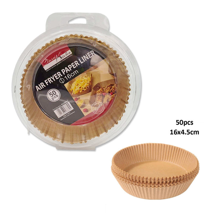 AIR FRYER PAPER LINER 50PC 16X4.5CM SQR