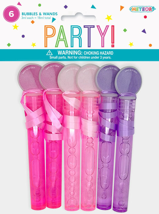 1pack with 6 Bubbles & Wands - Girl Assortment