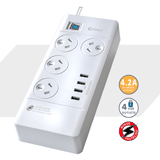 4 Outlet Surge Protected USB Power Board