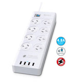 8 Outlet Surge Protected USB Power Board