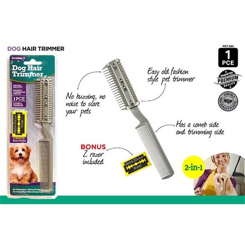 1pce Pet Hair Trimmer w/Extra Blades