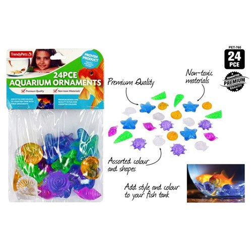 1pack Aquarium Ornaments-Decorative 24pce