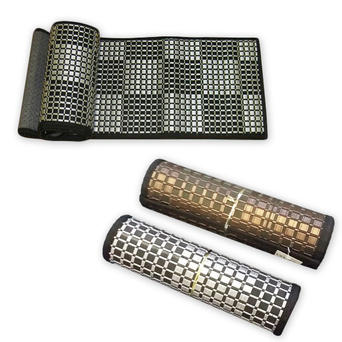 1pc Bamboo Table Runner 30x180cm Black Silver Brown Threads