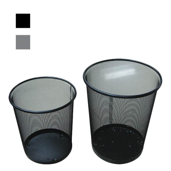 1pc CLEAN - RUBBISH BIN MESH LGE BLACK/SILVER 29.5CMDX35CMH