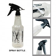 1pc SPRAY BOTTLE CLEAR BLACK BARBER DSN 26CM