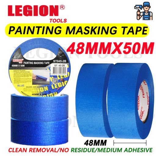 1pc Painting Masking Tape Blue 48mmx50m