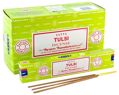1 pack Satya Perfumed Incense Sticks - Tulsi