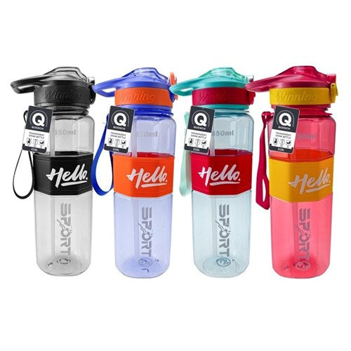1pce Drink Bottle w/ Strap/Grip850ML4Ast