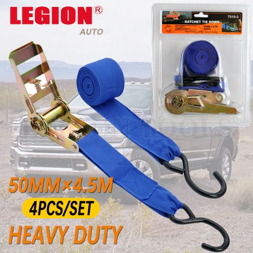 1pack Ratchet Tie Down 50mmx4.5m 230kg 4pcs/set