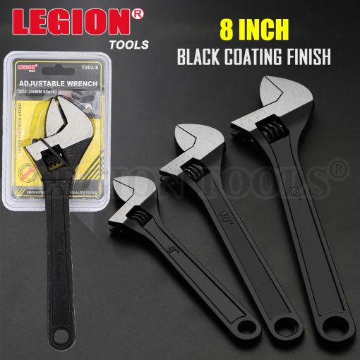 1pack Wrench Adjustable Black 8 Inch (200mm)